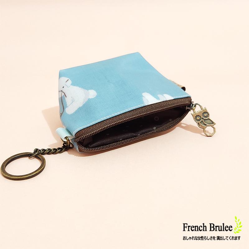 【Dolly Club】韓國布料 輕巧 大容量 立體 零錢包 附鑰匙圈 / 水餃包/ 銅板包 - 多款花色-細節圖5