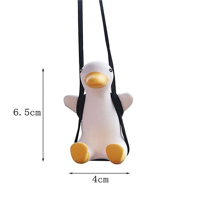 超Q 療癒系 盪鞦韆 小鴨 車內 後視鏡 汽車 懸掛 裝飾 車用 掛飾  ＂ 現貨 ＂-細節圖4