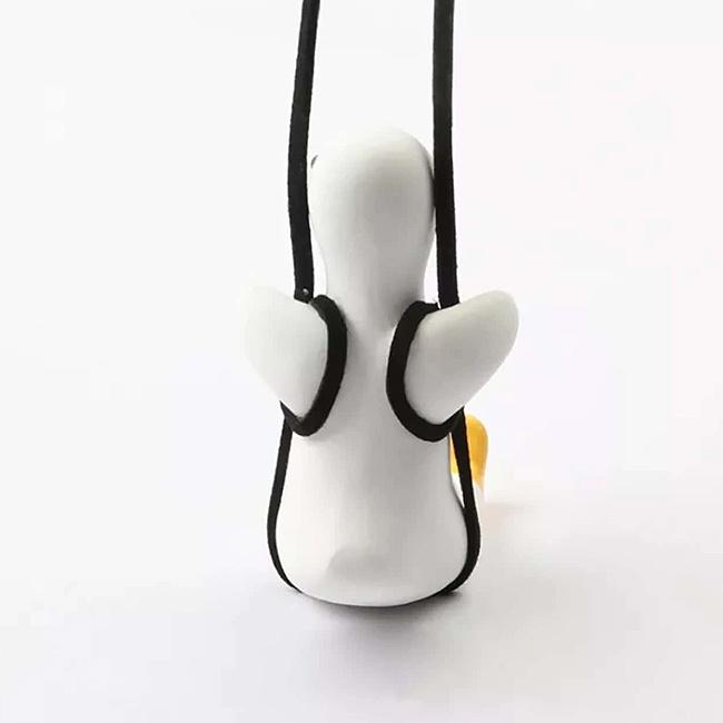 超Q 療癒系 盪鞦韆 小鴨 車內 後視鏡 汽車 懸掛 裝飾 車用 掛飾  ＂ 現貨 ＂-細節圖5