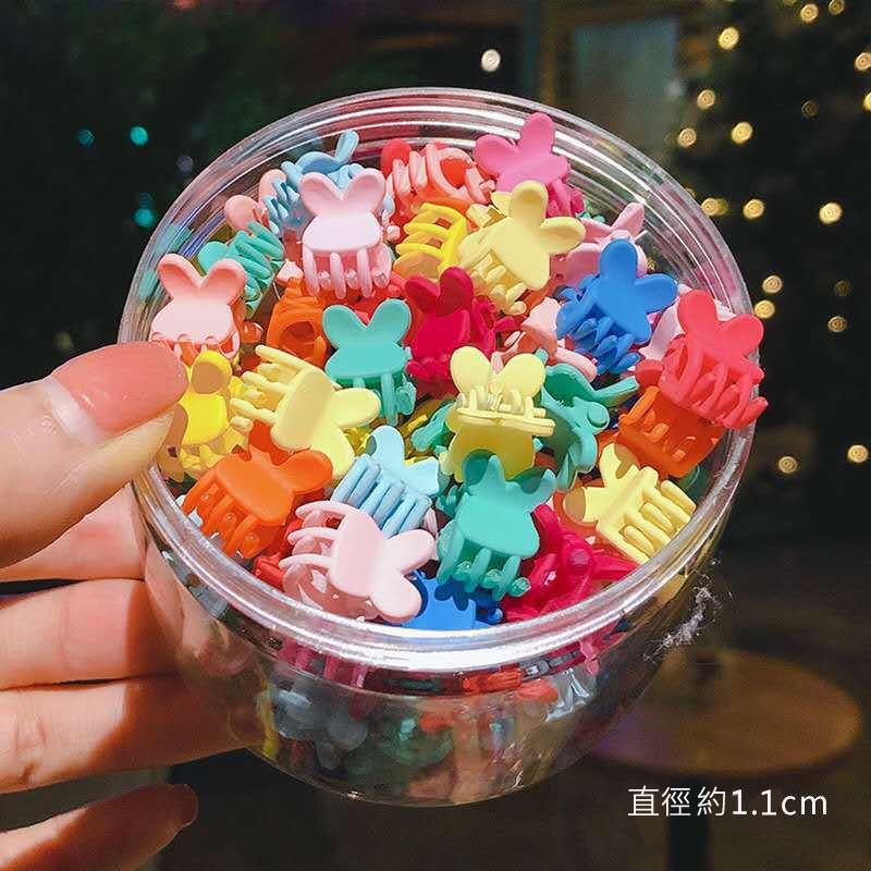 韓國 ins 爆款 超Q 短兔耳 磨砂 瀏海 兒童 迷你 髮夾 / 邊夾 - 不挑色 ‘’快速出貨‘’-細節圖3