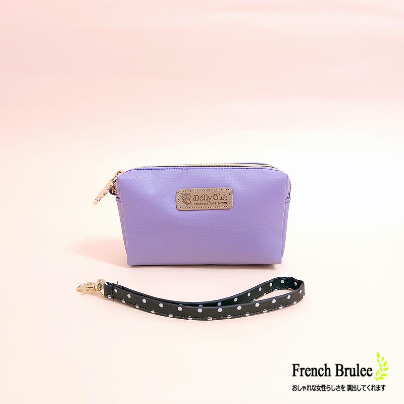 【Dolly club】素面 尼龍 雙拉鍊 立體 零錢包 有內裏 防潑水 - 共八色-細節圖2