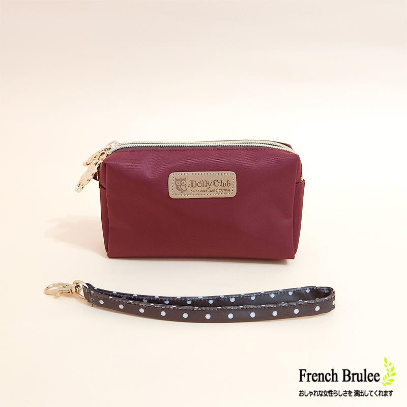 【Dolly club】素面 尼龍 雙拉鍊 立體 零錢包 有內裏 防潑水 - 共八色-細節圖3