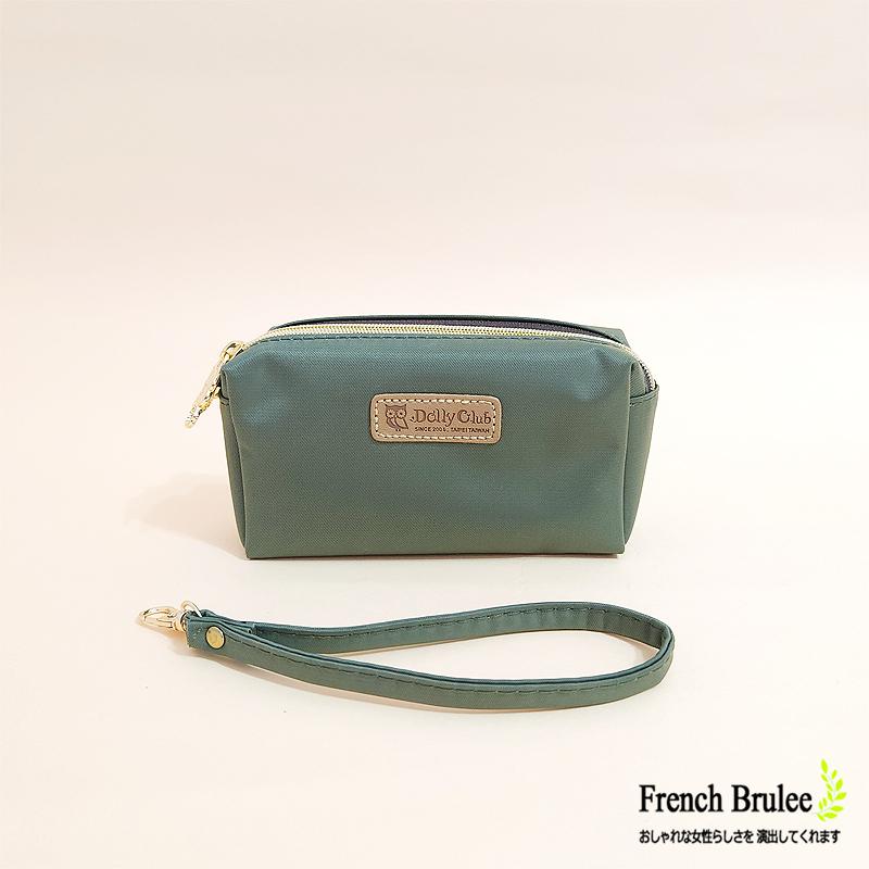 【Dolly club】素面 尼龍 雙拉鍊 立體 零錢包 有內裏 防潑水 - 共八色-細節圖4