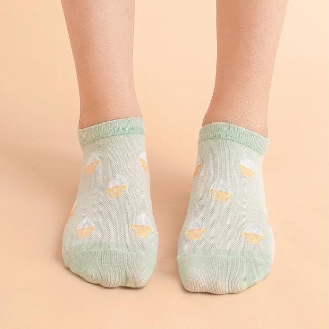 ❤ 超可愛 冰淇淋 & 水玉 點點 造型 踝襪 / 船型襪 / 隱形襪 / 少女襪 - 快速出貨-細節圖4