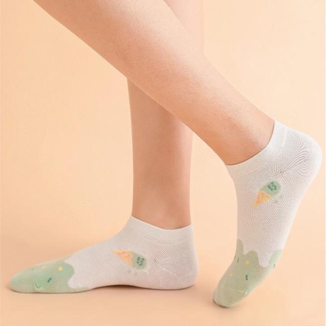 ❤ 超可愛 冰淇淋 & 水玉 點點 造型 踝襪 / 船型襪 / 隱形襪 / 少女襪 - 快速出貨-細節圖5