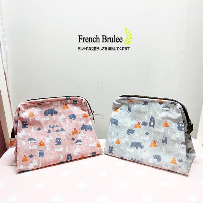 【 Dolly Club】 韓國布料 動物園 大開口 立體 防水 拉鍊 軟布款 / 化妝包 (大)-細節圖2