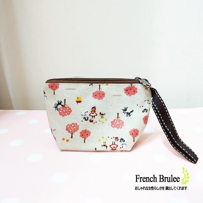 【Dolly club】小紅帽&大野狼 小熊&兔子 水餃 化妝包 拉鍊 零錢包 / 防水包-細節圖3