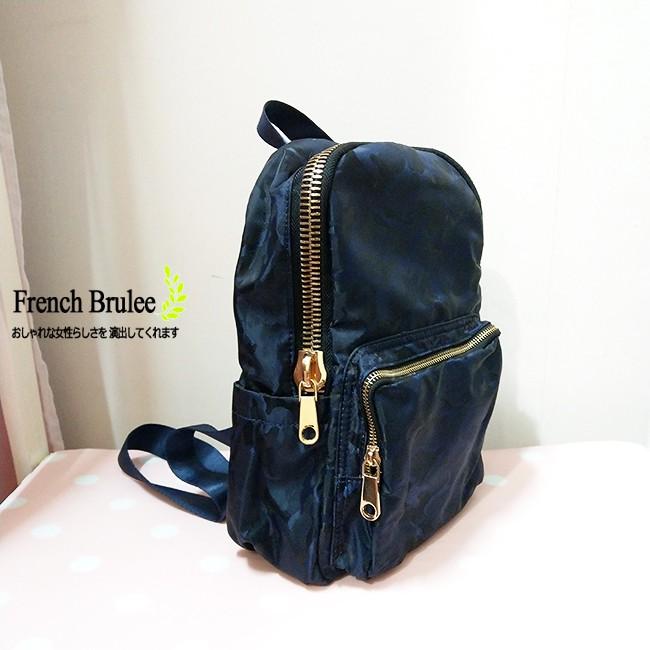 ❤ FORTUNE 迷彩 中性風格 尼龍 輕巧 後背包 (小) 深藍色 - 現貨-細節圖2