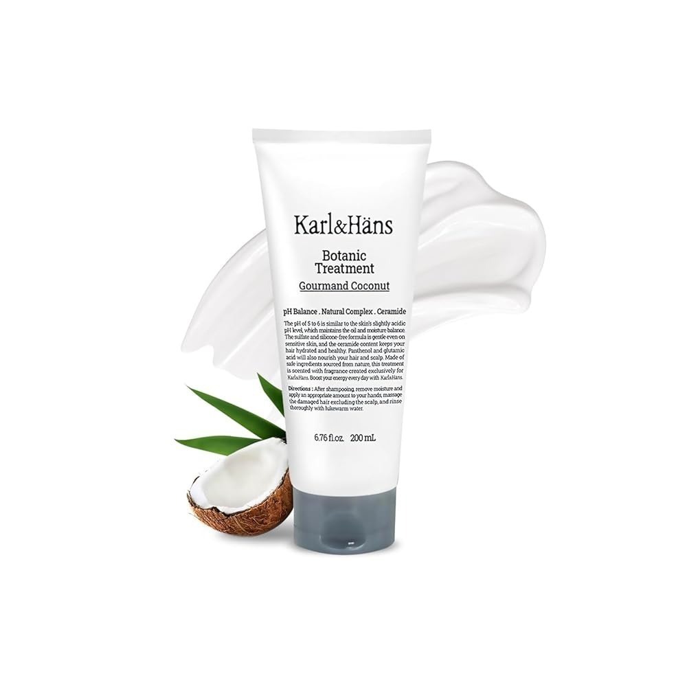 Karl&Hans 卡爾漢斯 植萃精油護髮素 可口椰子 200ml(韓國/弱酸性配方/平衡皮脂水分)-規格圖6