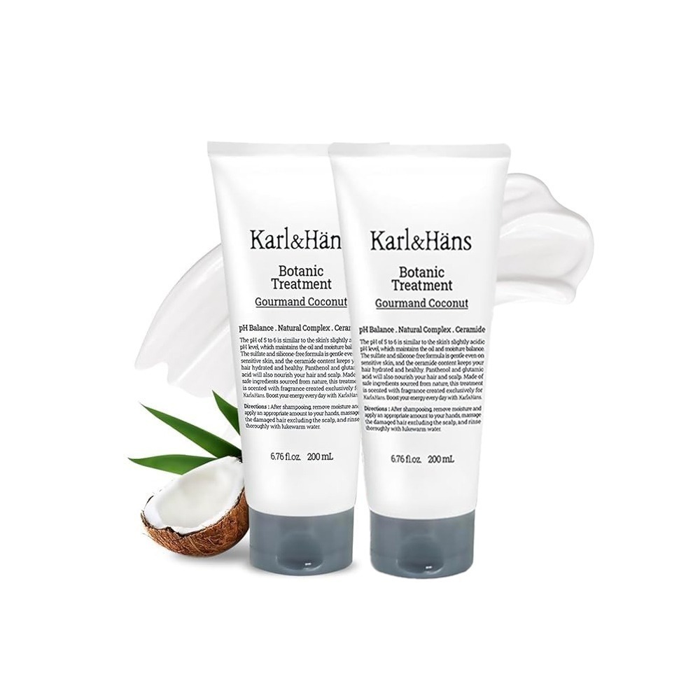 Karl&Hans 卡爾漢斯 植萃精油護髮素 可口椰子 200ml(韓國/弱酸性配方/平衡皮脂水分)-規格圖6