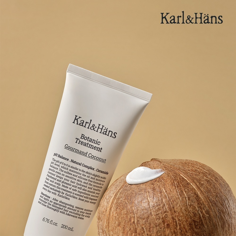 Karl & Hans卡爾漢斯 植萃精油洗髮露 390ml+護髮素 200ml (可口椰子)(韓國/弱酸性配方)-細節圖5