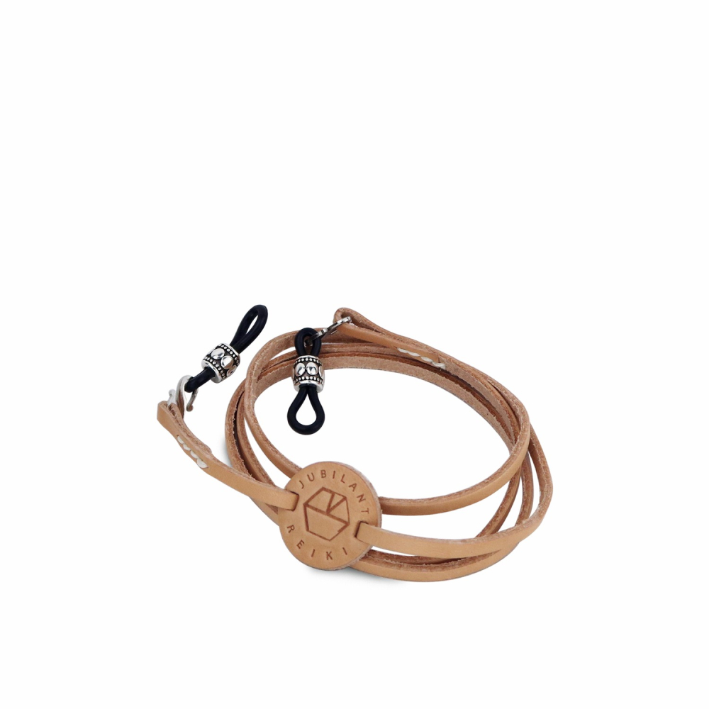 JUBILANT REIKI_The Tag 眼鏡鏈/皮革 小麥色/黑色-細節圖3