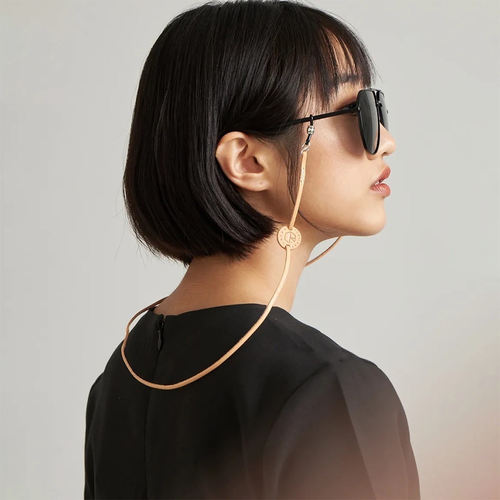 JUBILANT REIKI_The Tag 眼鏡鏈/皮革 小麥色/黑色-細節圖5