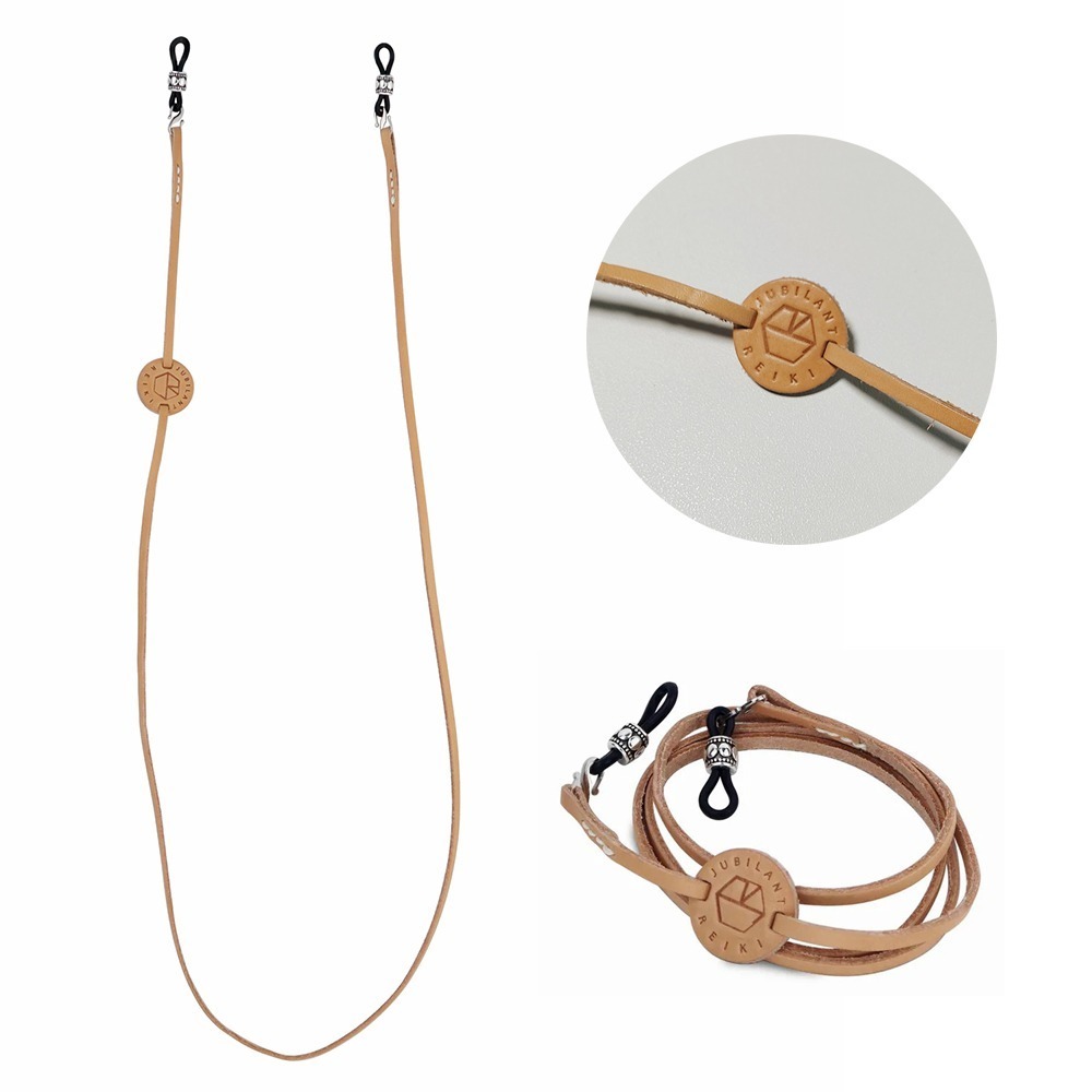 JUBILANT REIKI_The Tag 眼鏡鏈/皮革 小麥色/黑色-規格圖5