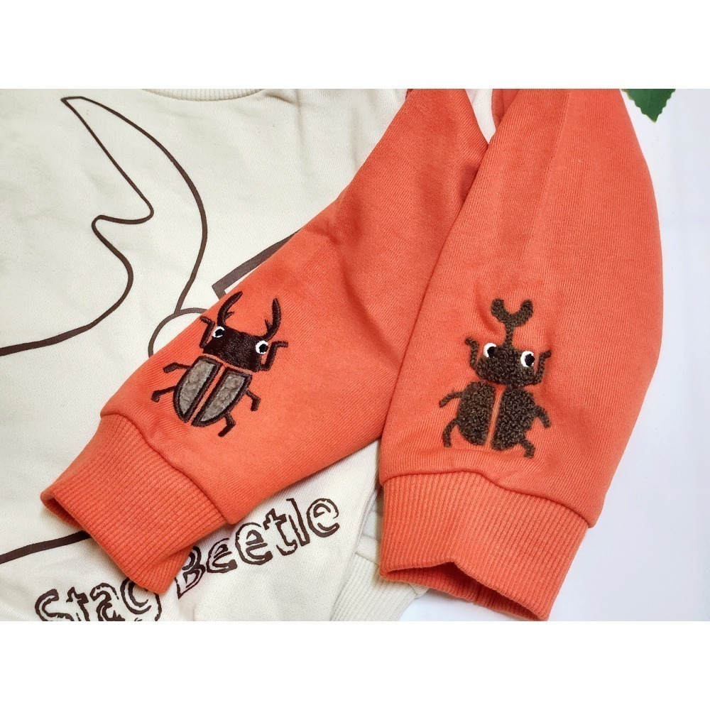 台灣原創品牌童裝Rakkimore 獨角仙上衣  甲蟲上衣 秋冬長袖毛圈90~130公分-細節圖4