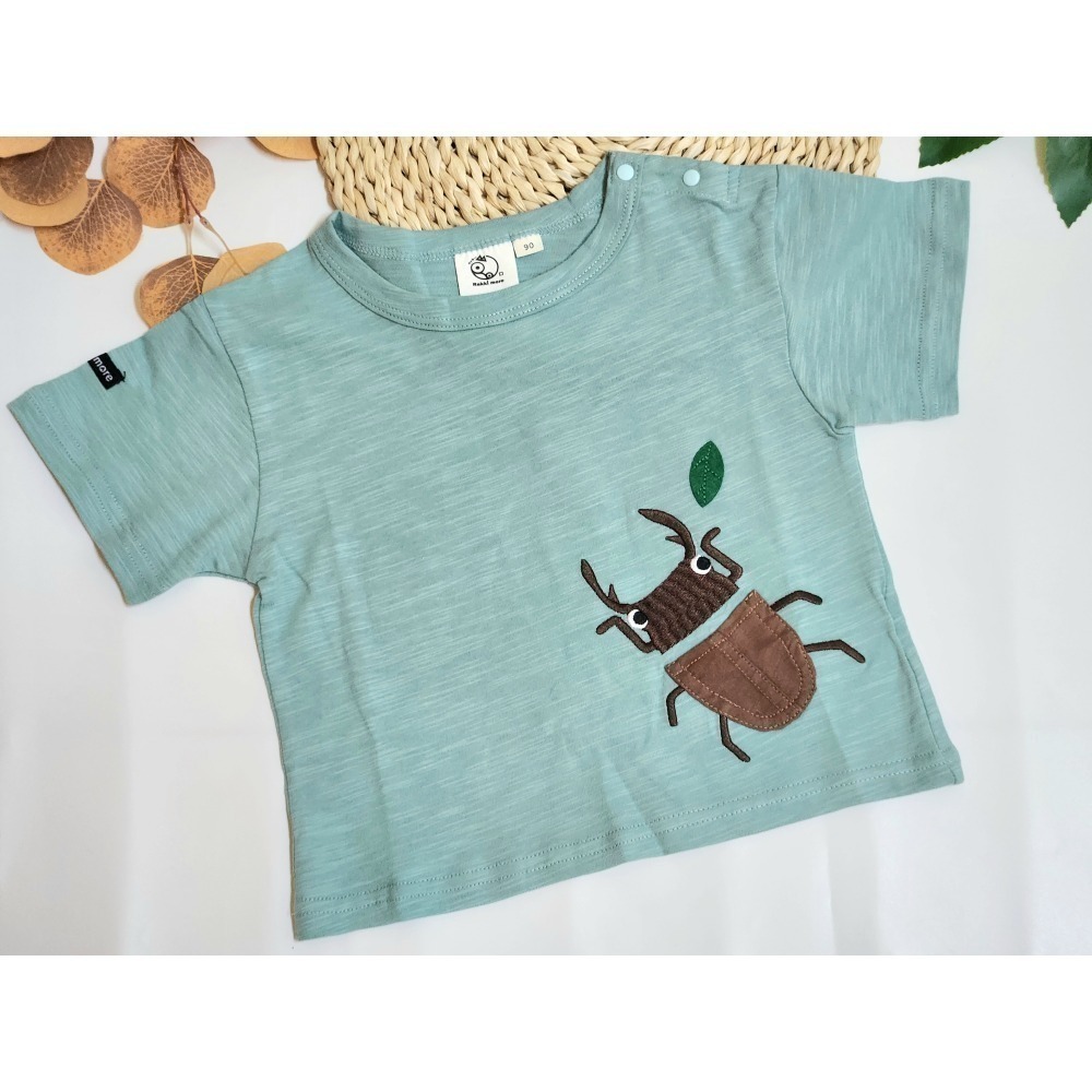 甲蟲口袋-綠色130胸寬40衣長48公分