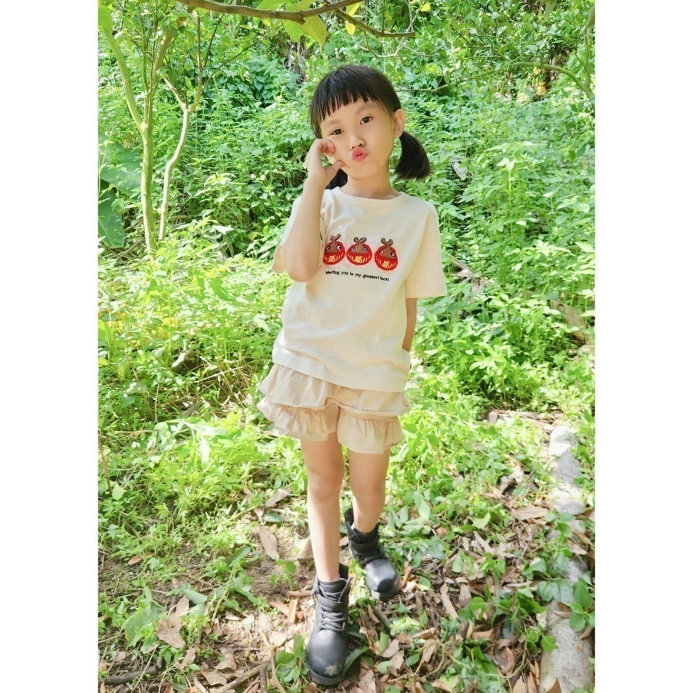 日本達摩+台灣昆蟲 2025臺灣原創品牌rakki more 新款 甲蟲達摩兒童短袖上衣 日本童裝（日規訂製）-細節圖2