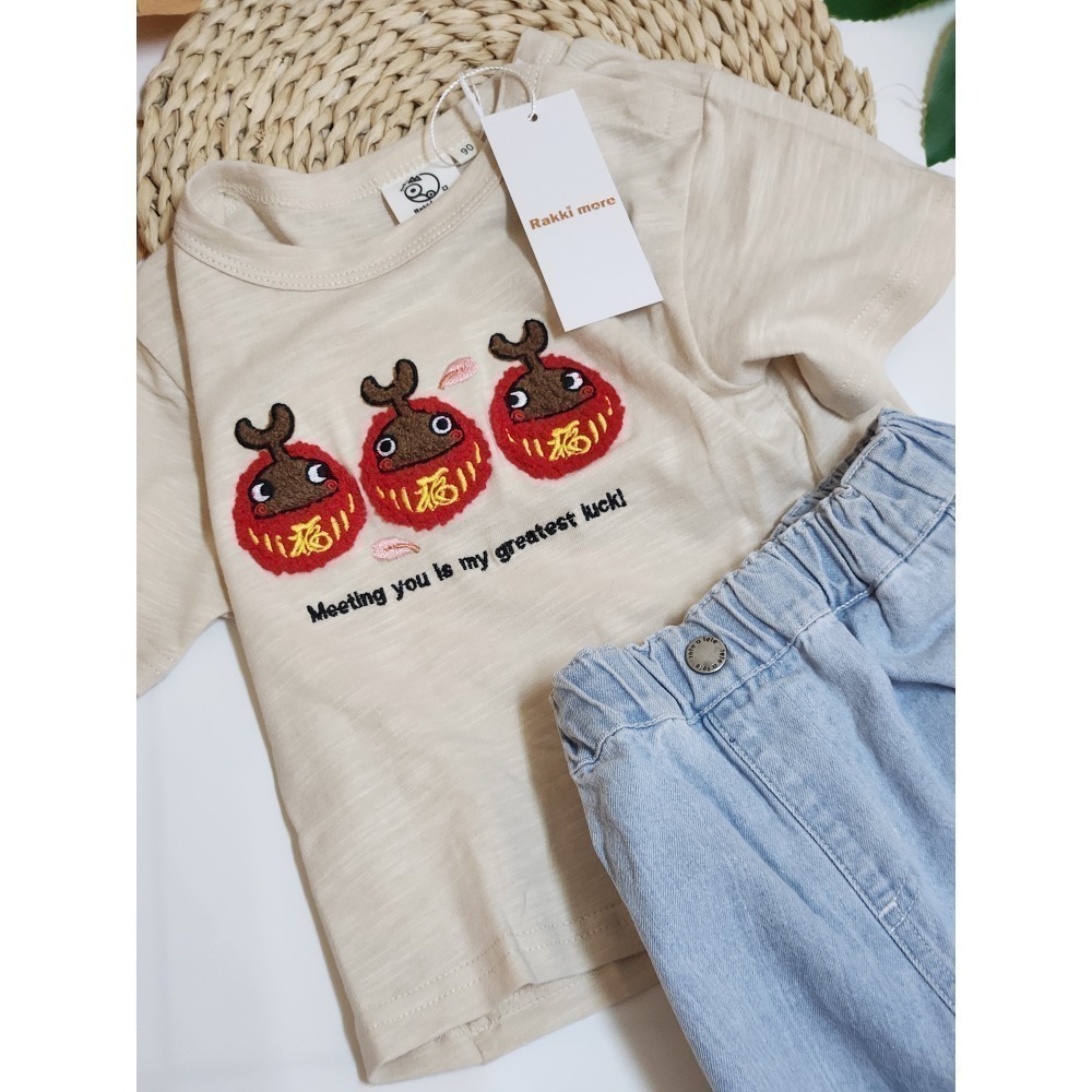 日本達摩+台灣昆蟲 2025臺灣原創品牌rakki more 新款 甲蟲達摩兒童短袖上衣 日本童裝（日規訂製）-細節圖4