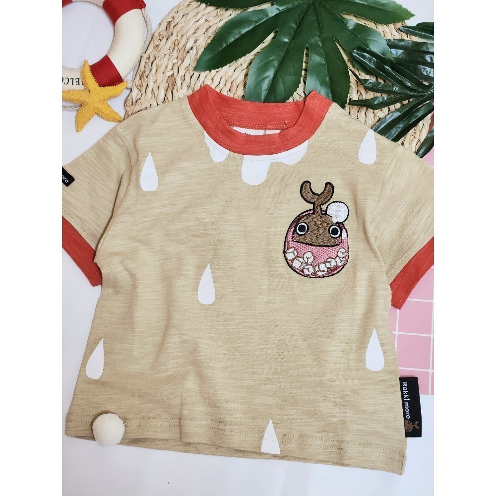 Rakki more 2026夏日短袖 冰淇淋紅茶達摩 日本天竺棉 日系童裝 台灣設計原創童裝-細節圖2