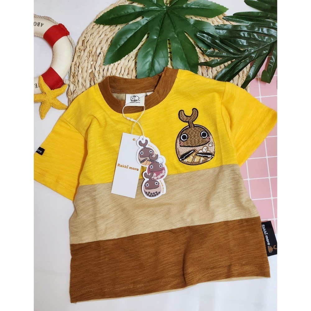 Rakkimore 2026台灣原創童裝 布丁奶茶上衣 布丁奶茶甲蟲達摩 日系童裝-細節圖2