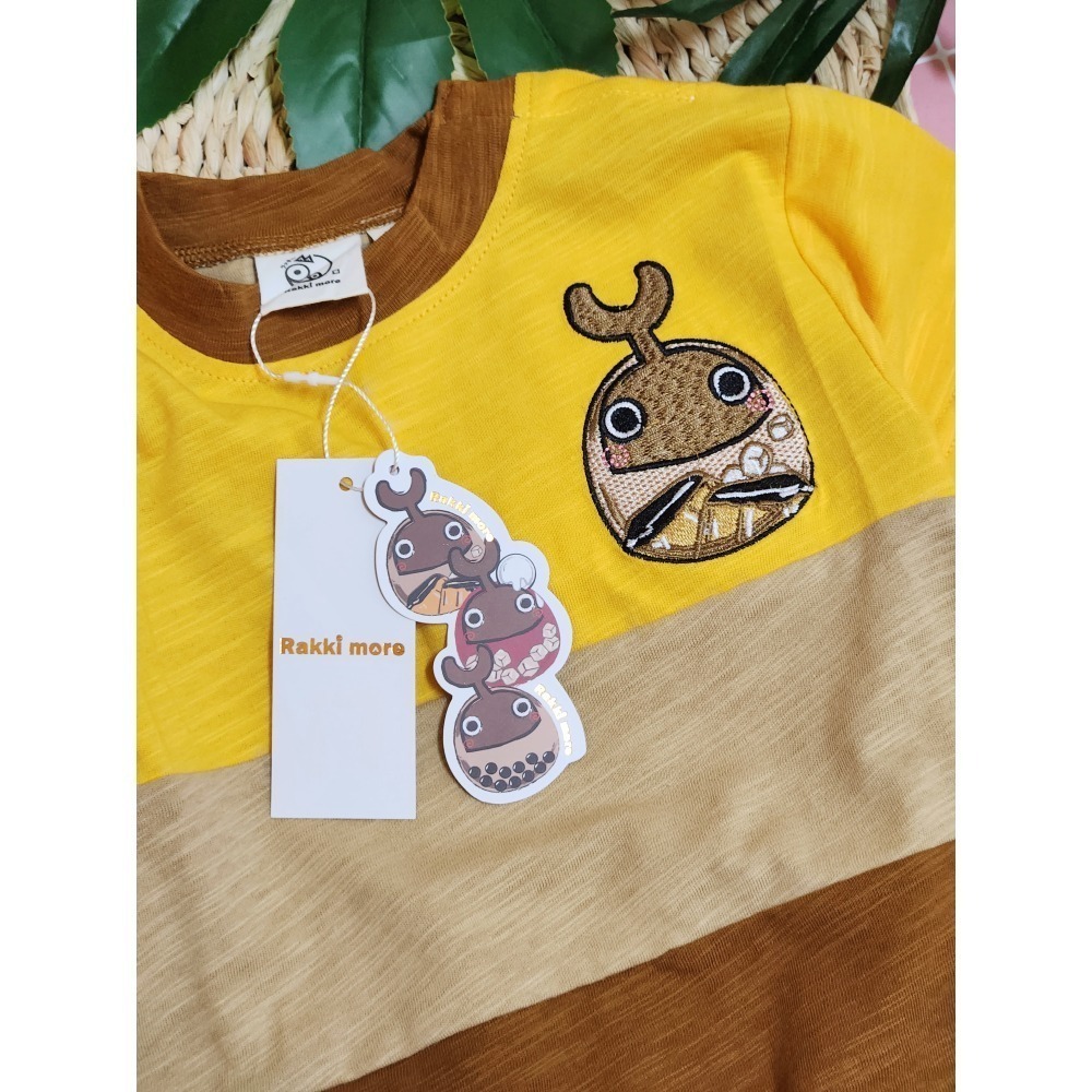 Rakkimore 2026台灣原創童裝 布丁奶茶上衣 布丁奶茶甲蟲達摩 日系童裝-細節圖3