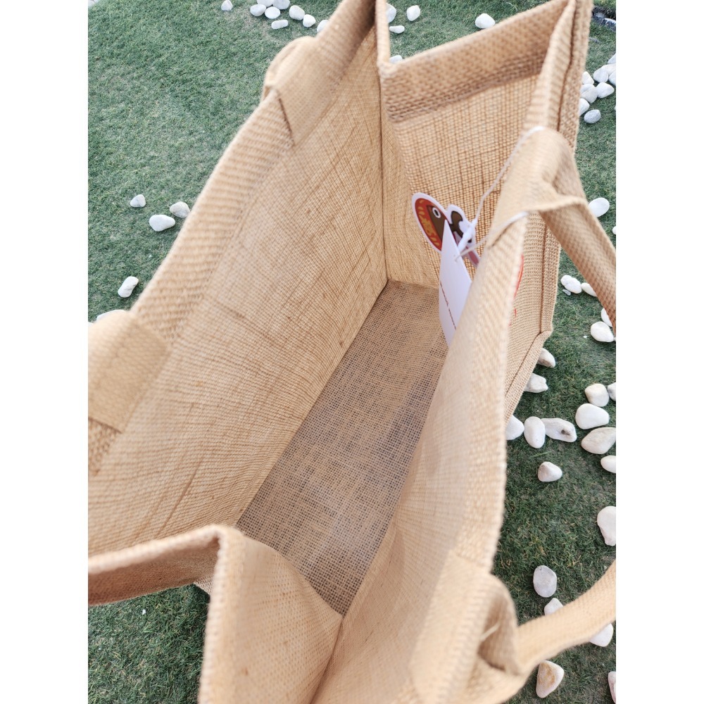 臺灣原創品牌 Rakki More 甲蟲達摩 黃麻手提袋（大）-細節圖4