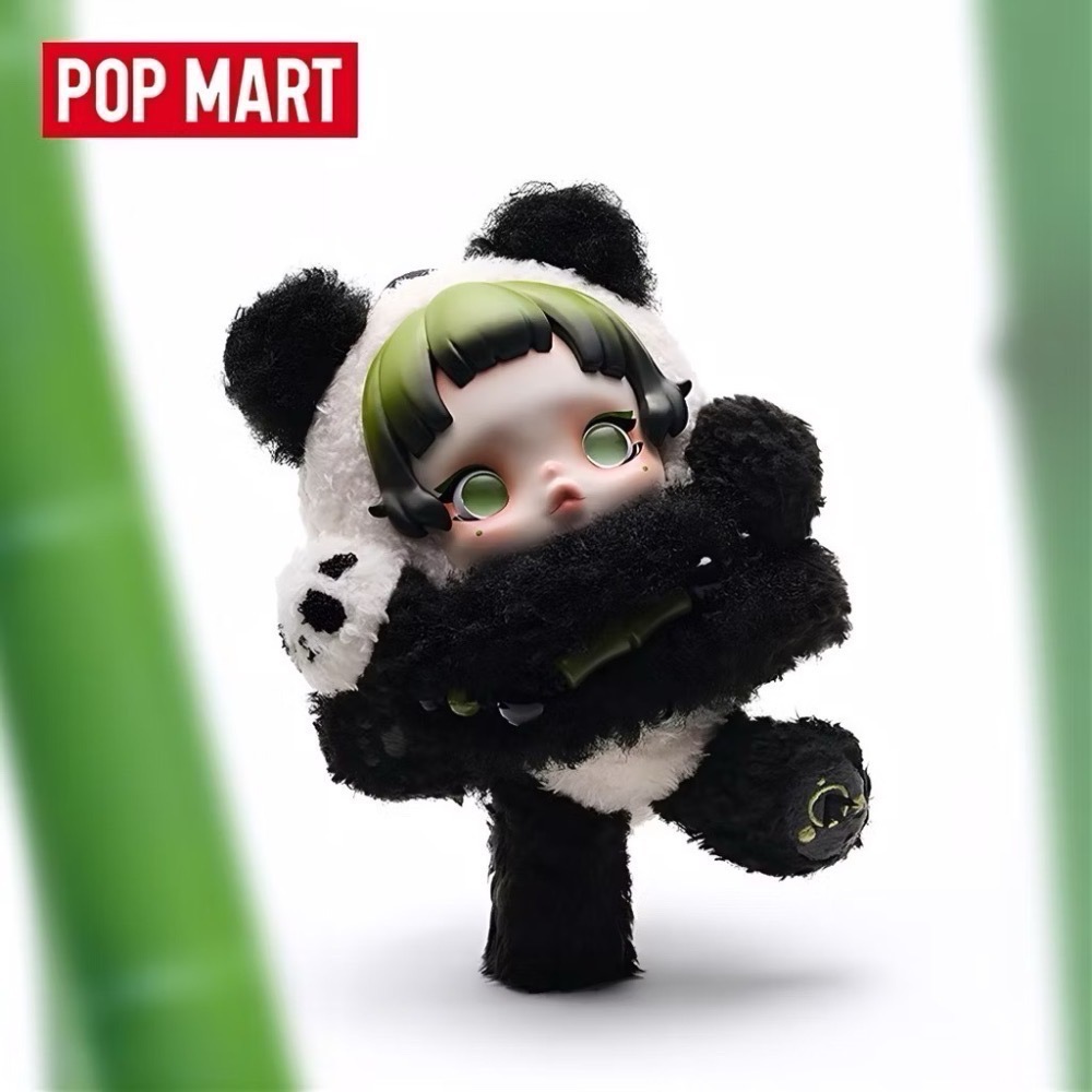 《現貨》POPMART泡泡瑪特 SKULLPANDA 熊怠怠 毛絨公仔 掛件 吊卡-細節圖2