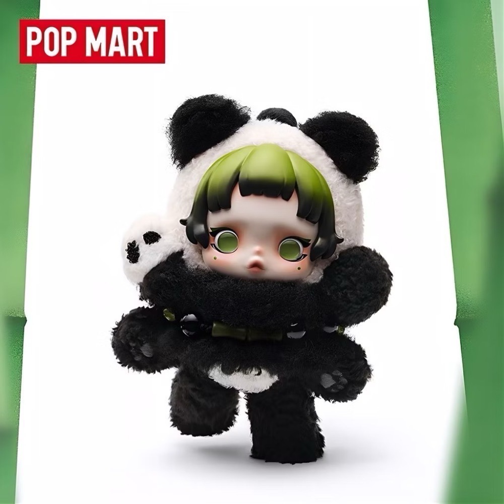 《現貨》POPMART泡泡瑪特 SKULLPANDA 熊怠怠 毛絨公仔 掛件 吊卡-細節圖3