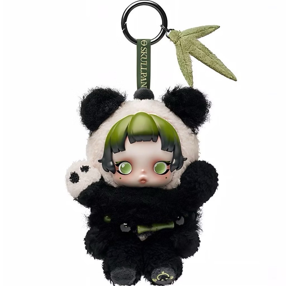 《現貨》POPMART泡泡瑪特 SKULLPANDA 熊怠怠 毛絨公仔 掛件 吊卡-細節圖5