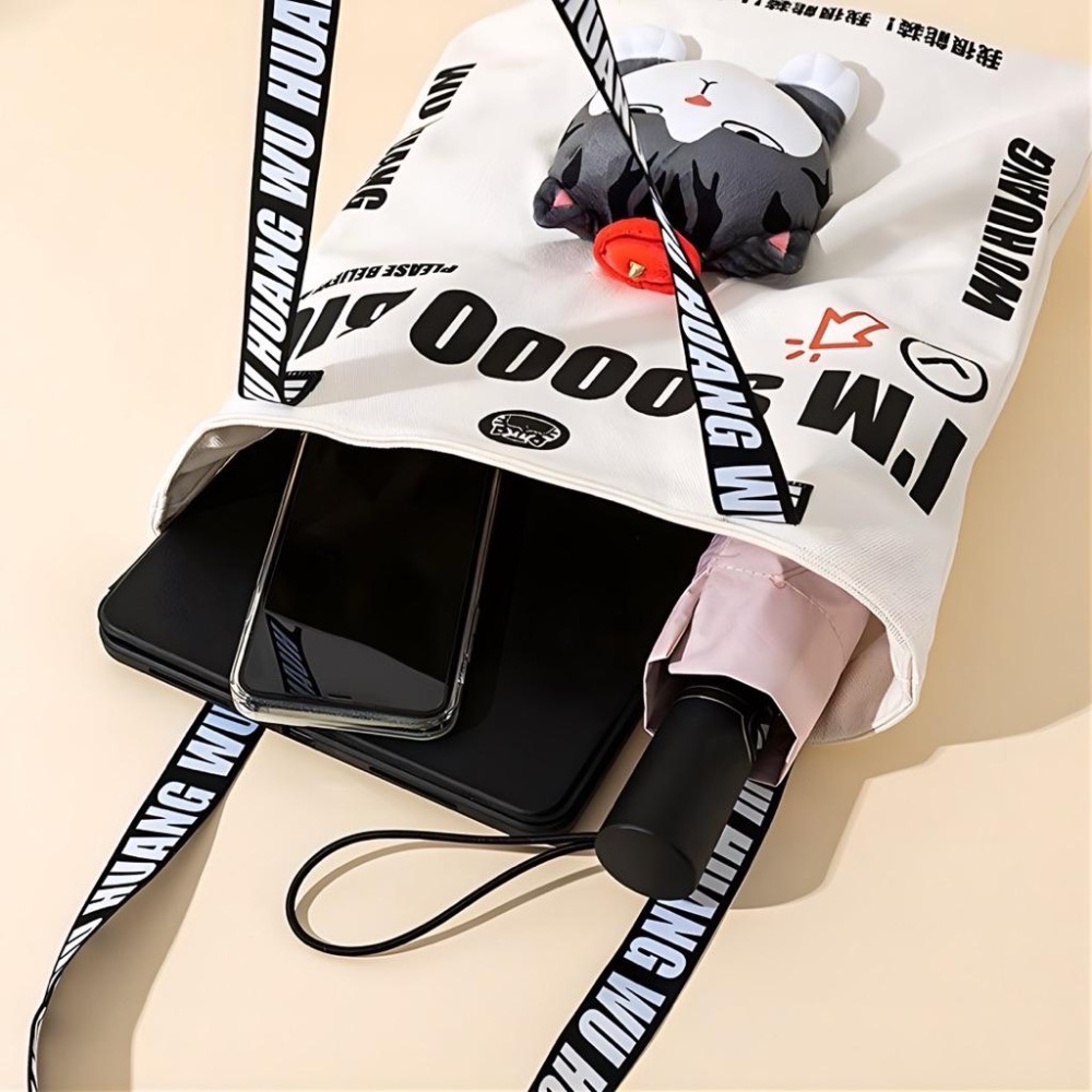 《現貨》吾皇猫 公仔 手提 帆布 包包 可愛 單肩 手拎 托特包-細節圖4