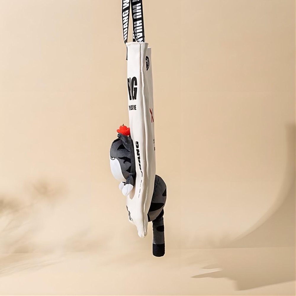 《現貨》吾皇猫 公仔 手提 帆布 包包 可愛 單肩 手拎 托特包-細節圖5