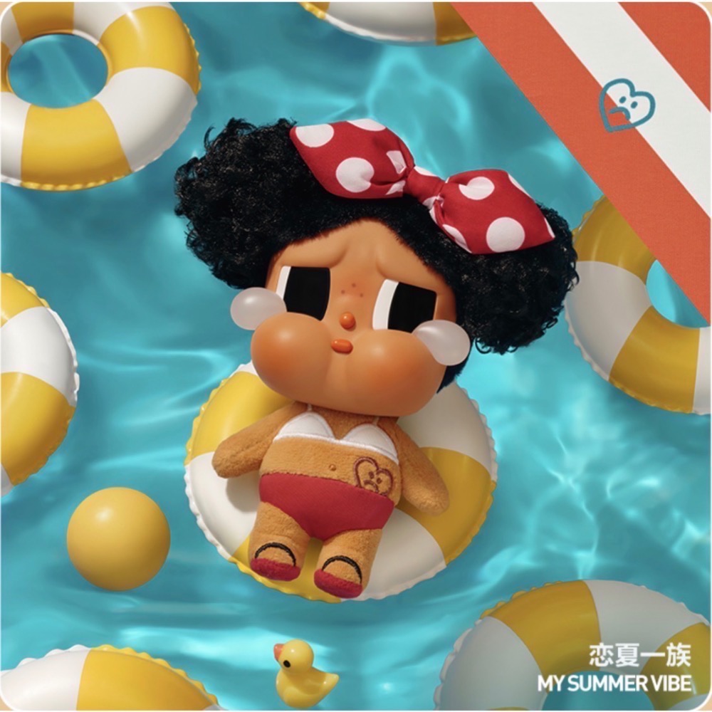 《現貨》POPMART泡泡瑪特CRYBABY Vacation Mode On系列搪膠毛絨掛件盲盒 哭娃 確認款 隱藏款-規格圖7