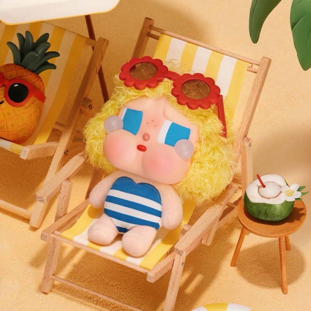 《現貨》POPMART泡泡瑪特CRYBABY Vacation Mode On系列搪膠毛絨掛件盲盒 哭娃 確認款 隱藏款-細節圖2