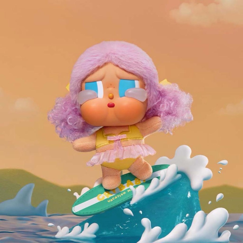 《現貨》POPMART泡泡瑪特CRYBABY Vacation Mode On系列搪膠毛絨掛件盲盒 哭娃 確認款 隱藏款-細節圖6