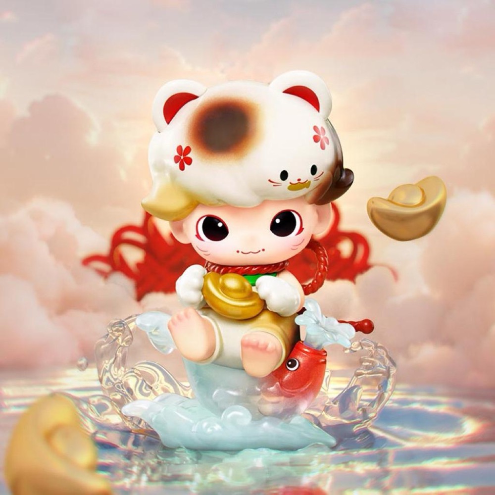 《現貨》POPMART 泡泡瑪特 DIMOO夢裡夢外系列 確認款 隱藏款 好運之夢 招財貓咪-細節圖2