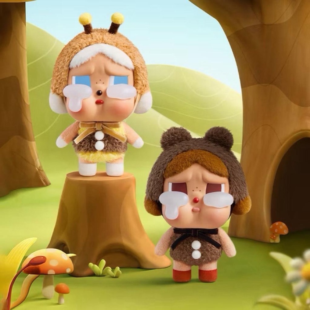 《現貨》POP MART 泡泡瑪特 CRYBABY 哭娃 眼淚工廠系列 - 搪膠臉毛絨 確認款 隱藏款 初生白 初生棕-細節圖4