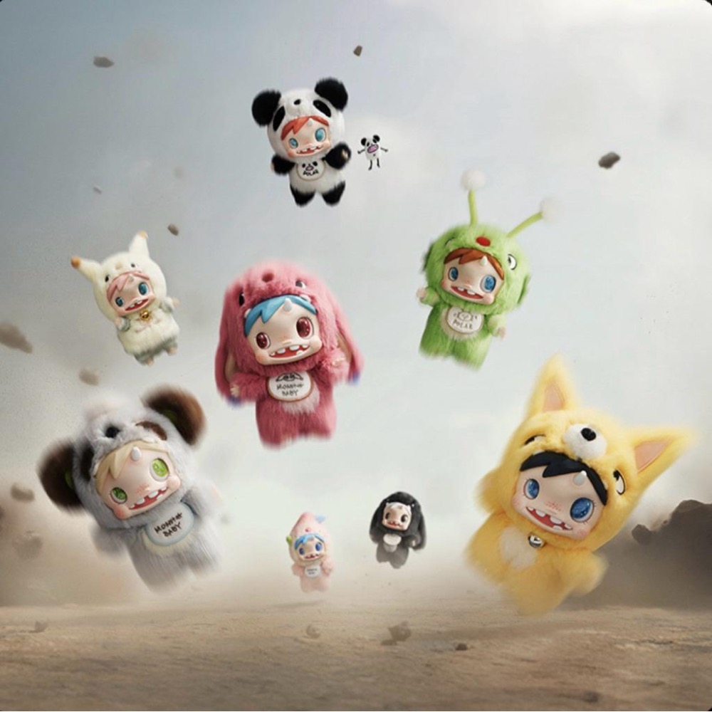 《現貨》POPMART泡泡瑪特 POLAR-Monster Baby 怪物收藏手冊系列絨毛吊飾盲盒 確認款 隱藏款-細節圖2