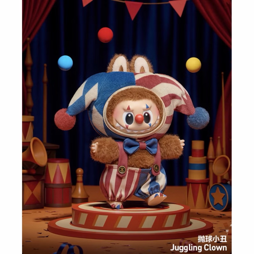 《現貨》POPMART 泡泡瑪特WHY SO SERIOUS系列 Labubu 萬聖節 小丑 搪膠毛絨掛件 確認款-規格圖1