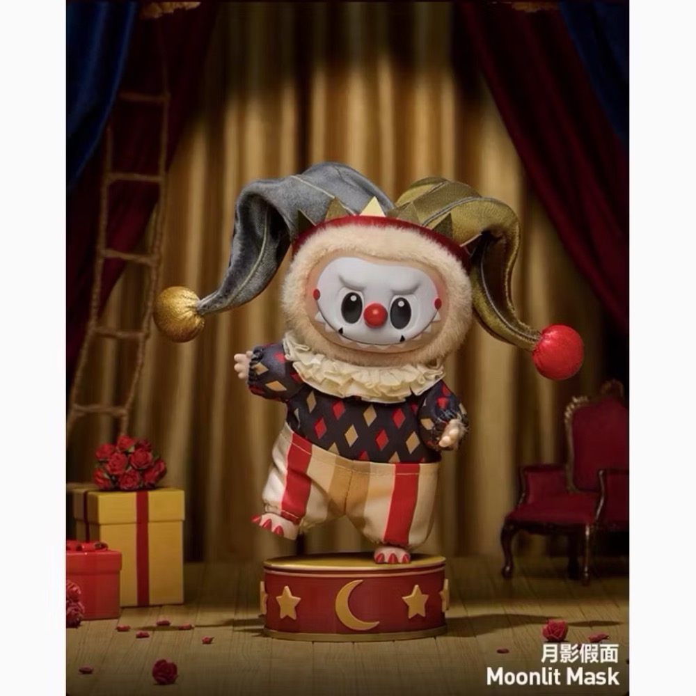 《現貨》POPMART 泡泡瑪特WHY SO SERIOUS系列 Labubu 萬聖節 小丑 搪膠毛絨掛件 確認款-規格圖1