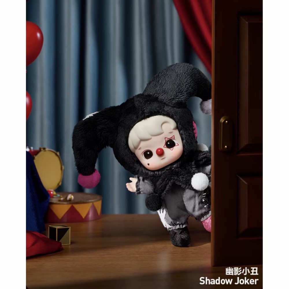 《現貨》POPMART 泡泡瑪特WHY SO SERIOUS系列 Labubu 萬聖節 小丑 搪膠毛絨掛件 確認款-規格圖1