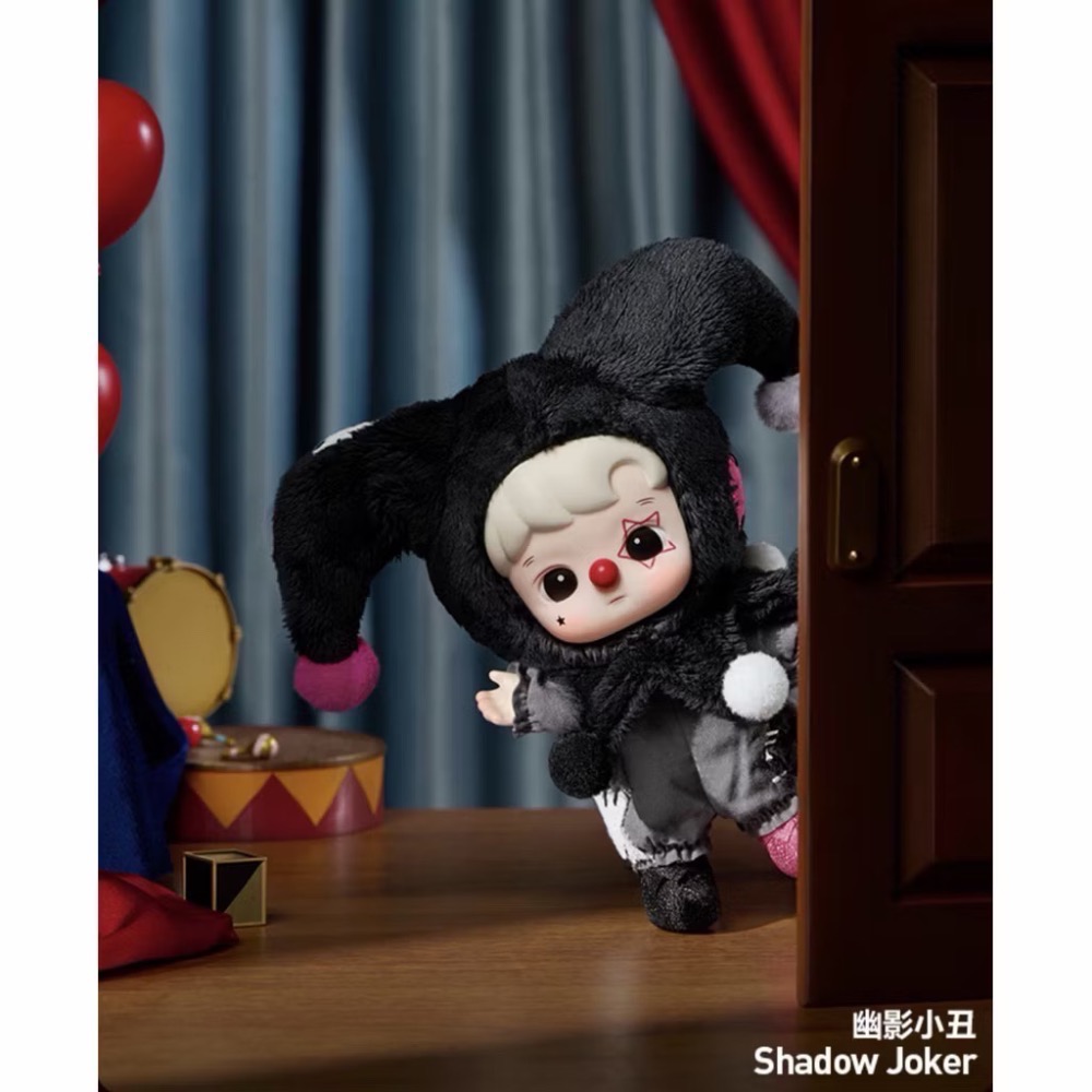 《現貨》POPMART 泡泡瑪特WHY SO SERIOUS系列 Labubu 萬聖節 小丑 搪膠毛絨掛件 確認款-規格圖1