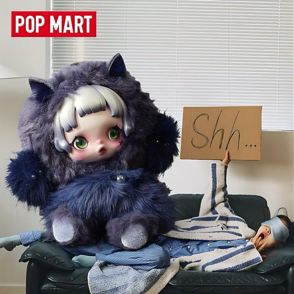 《現貨》POPMART 泡泡瑪特SKULLPANDA 不眠 劇場系列You Found Me毛絨公仔掛件盲盒 可別掛包包-細節圖3