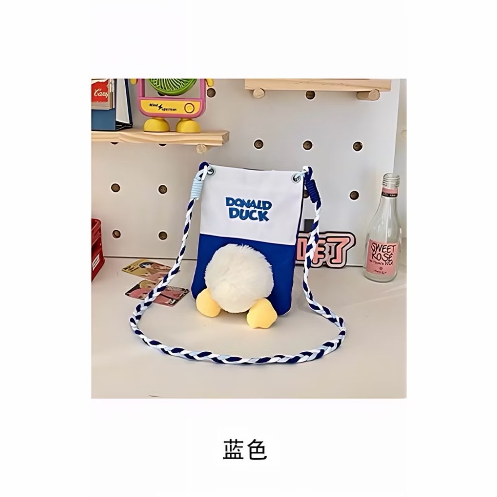 《現貨》單肩包 鴨鴨 包包 毛绒玩偶 鴨子屁屁 可爱休閒日常 手機包 便宜出清-規格圖4