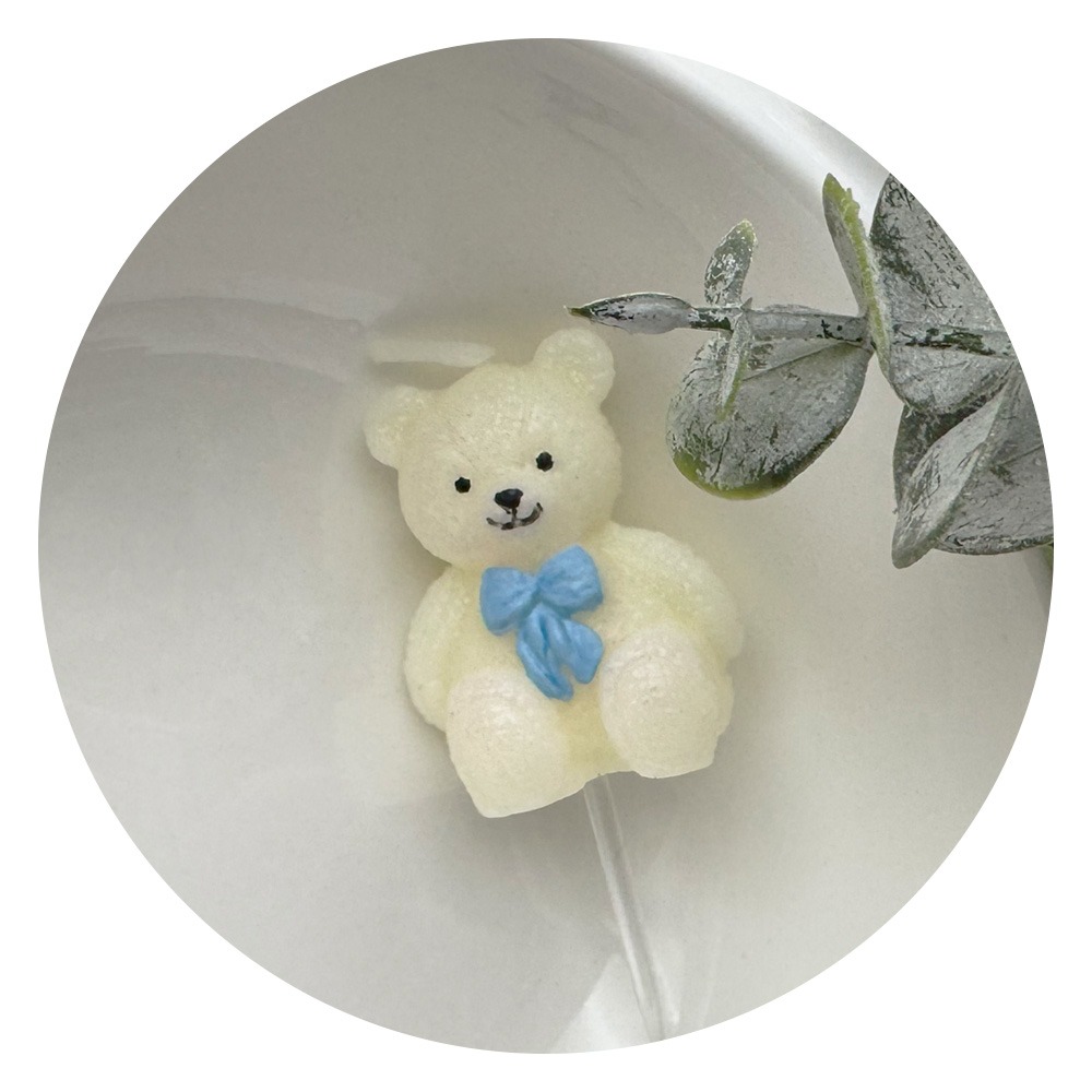 米白熊・藍蝴蝶結  一支