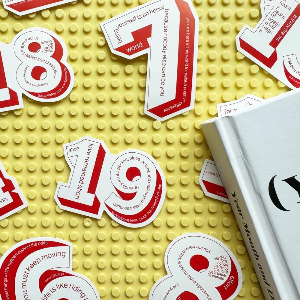 立體主義 設計感字母數字裝飾貼紙 貼紙包（一包30張）-細節圖4