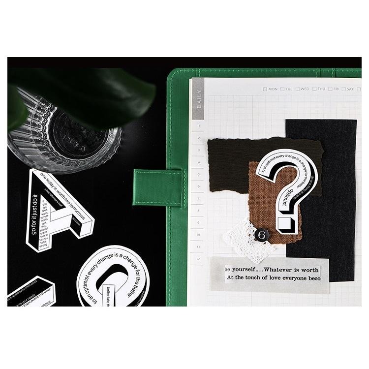 立體主義 設計感字母數字裝飾貼紙 貼紙包（一包30張）-細節圖6