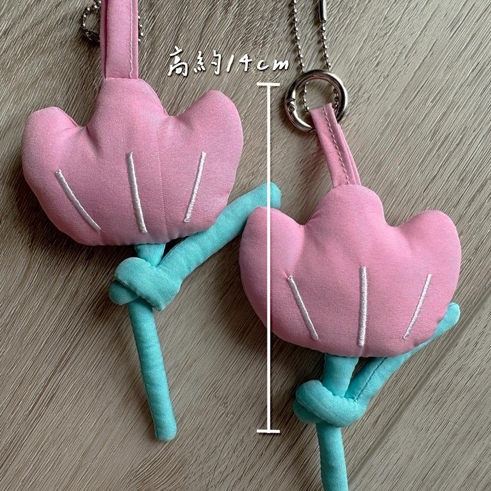 韓系 手工縫製 立體鋪棉鬱金香姓名吊飾🌷 包包掛飾 兒童書包吊牌 幼兒園姓名牌 親子掛飾-細節圖5