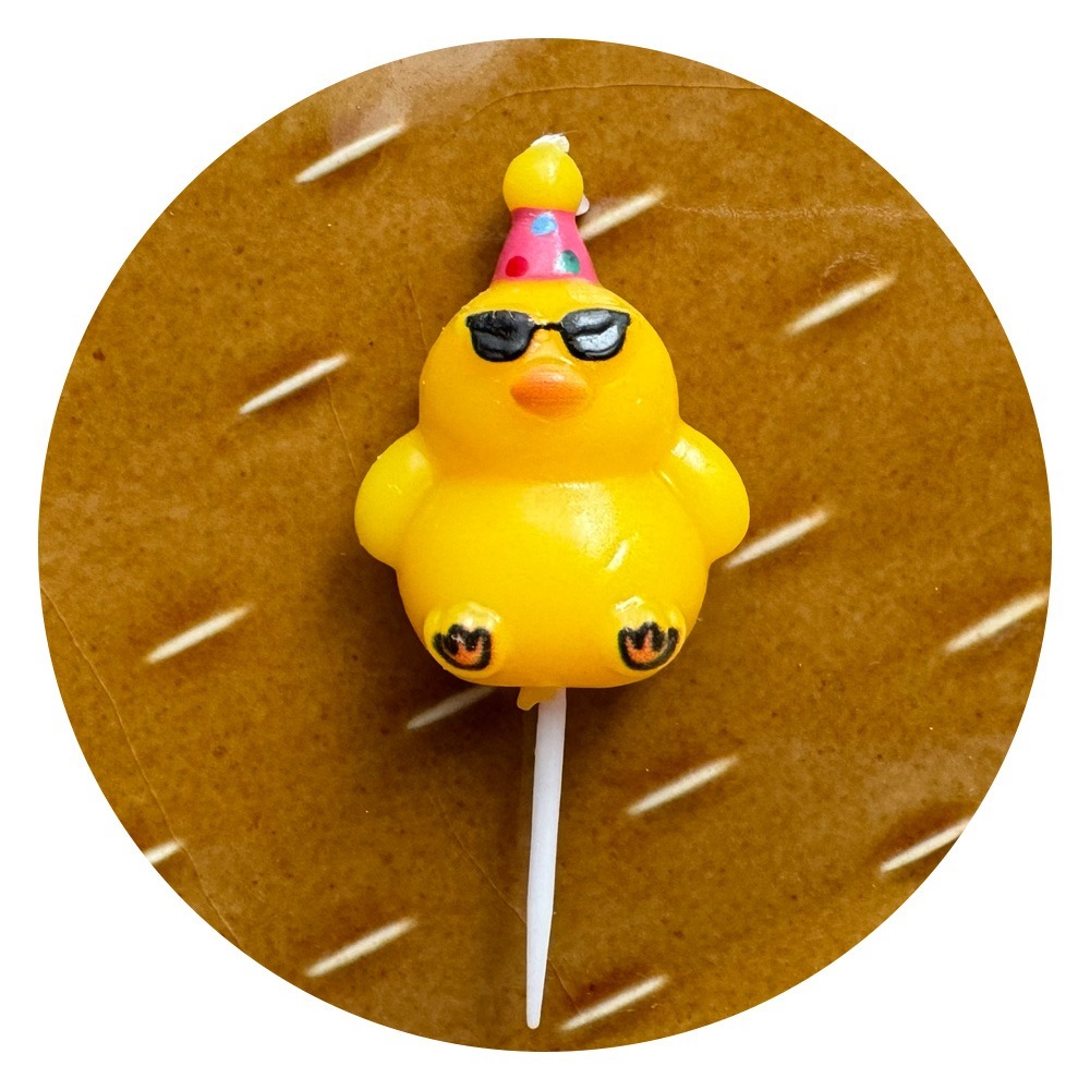 墨鏡熊與墨鏡鴨😎 時髦帥氣的夥伴生日蠟燭 許願蠟燭 派對蠟燭 白熊/棕熊/鴨子父親節蠟燭-規格圖4