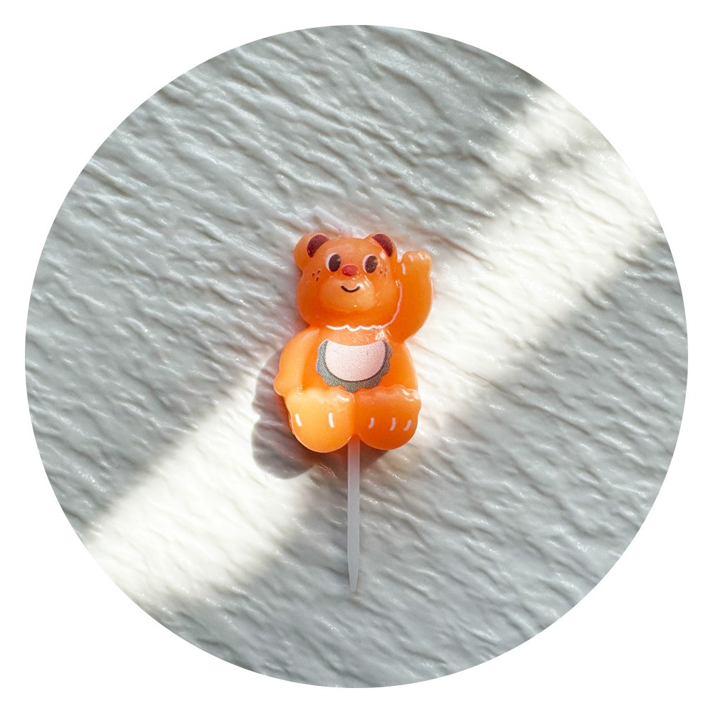 韓國ins款🐻 淘氣招手小熊蠟燭 草莓熊與蜂蜜熊 蛋糕裝飾蠟燭 生日蠟燭 寶寶彌月蠟燭。單入裝 ✿ 巧比咘咘-規格圖6