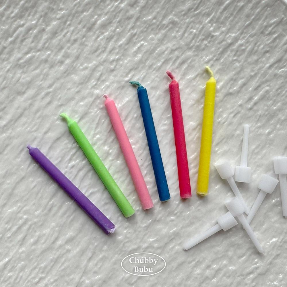 🔥迷你彩虹火焰蠟燭 彩色火焰蠟燭 生日蠟燭 一盒六入-細節圖2
